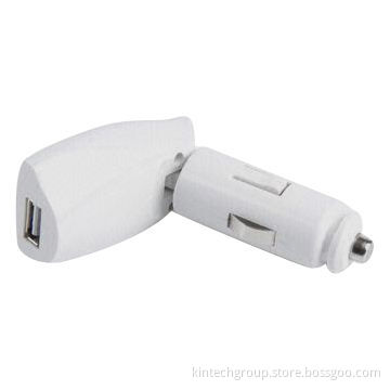 In-car Mobile Phone Charger with 5V DC Output Voltage and 300 to 800mA Charging Rate